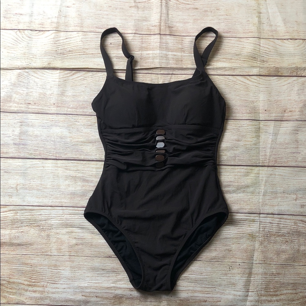 Profile By Gottex Chocolate One Piece Swimsuit‎